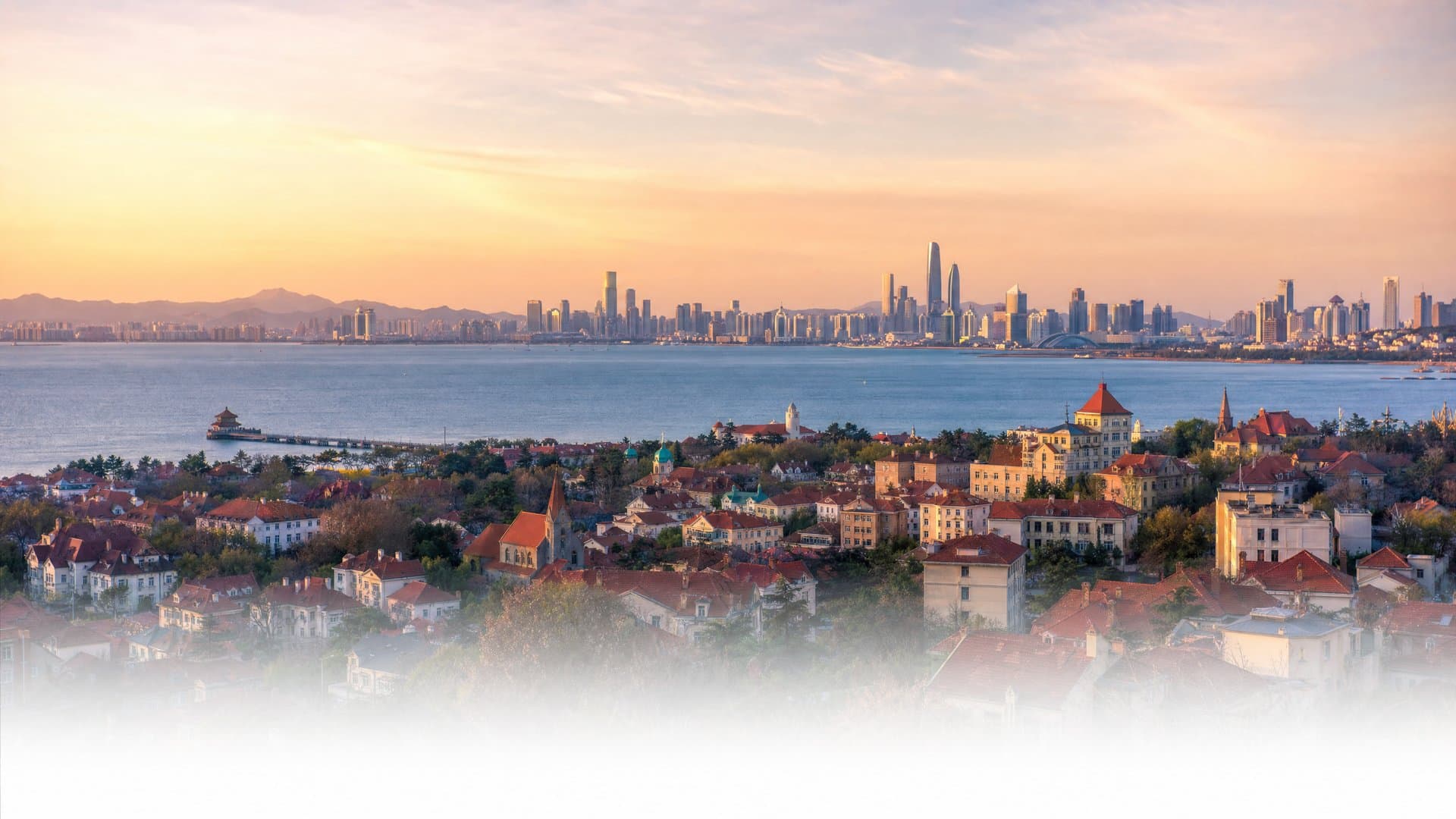 Qingdao city skyline