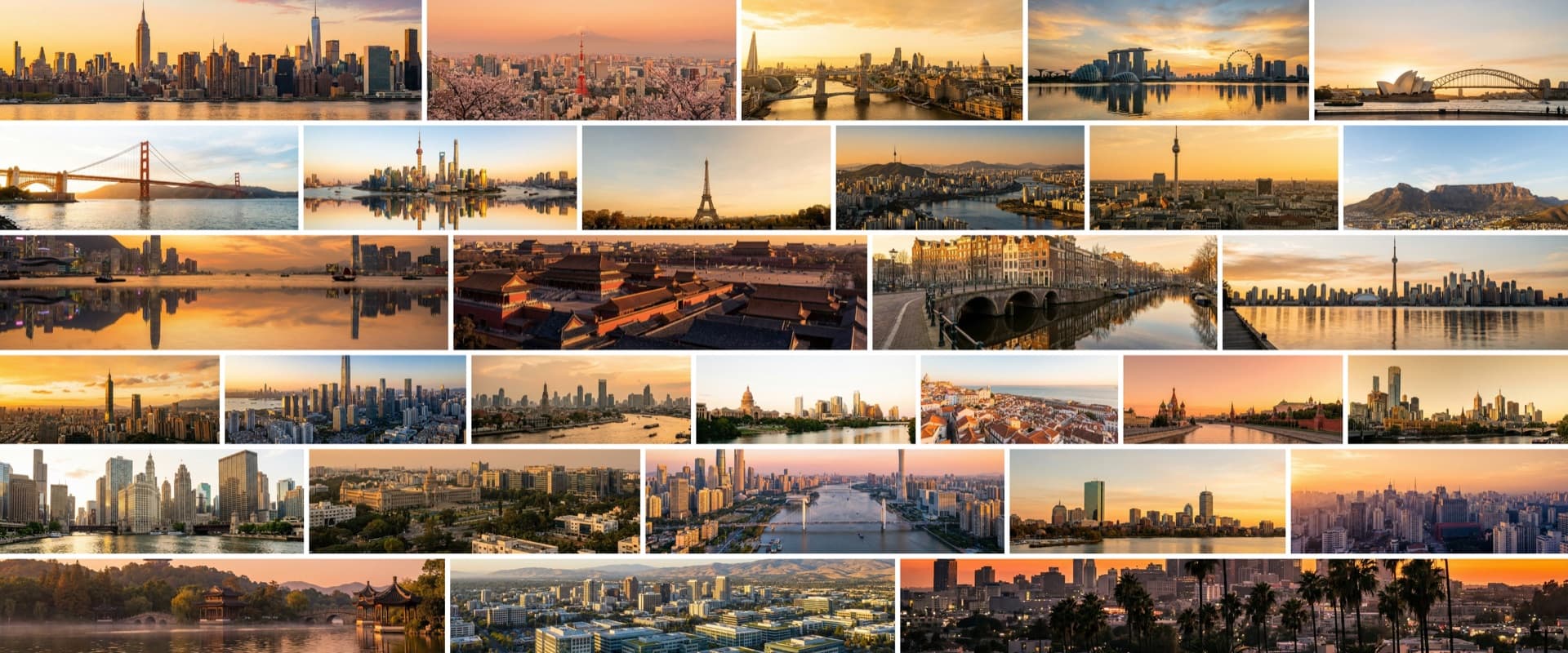 Global cities collage